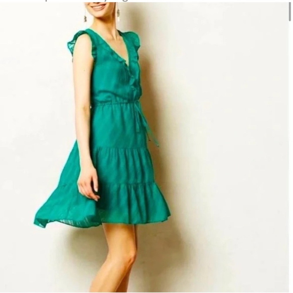 Anthropologie HD in Paris green dress size 8